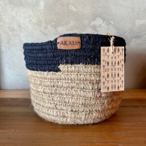 Panier en fil de jute et coton