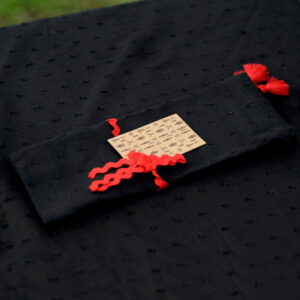 Serviette en coton noir (x2)