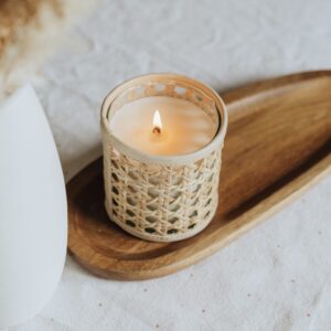 Bougie la Flamme en Cannage